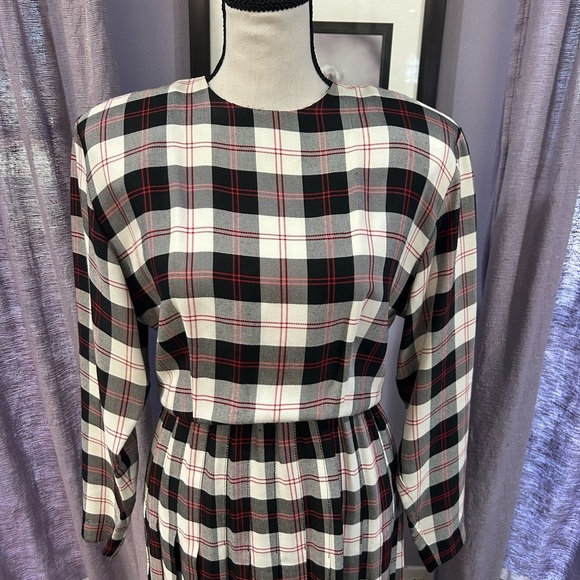 Vintage Rabbit Rabbit Rabbit Plaid Dress - Picture 3 of 7